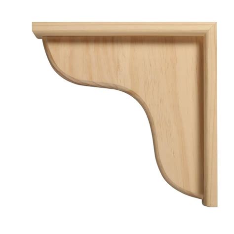 unfinished wooden shelf brackets